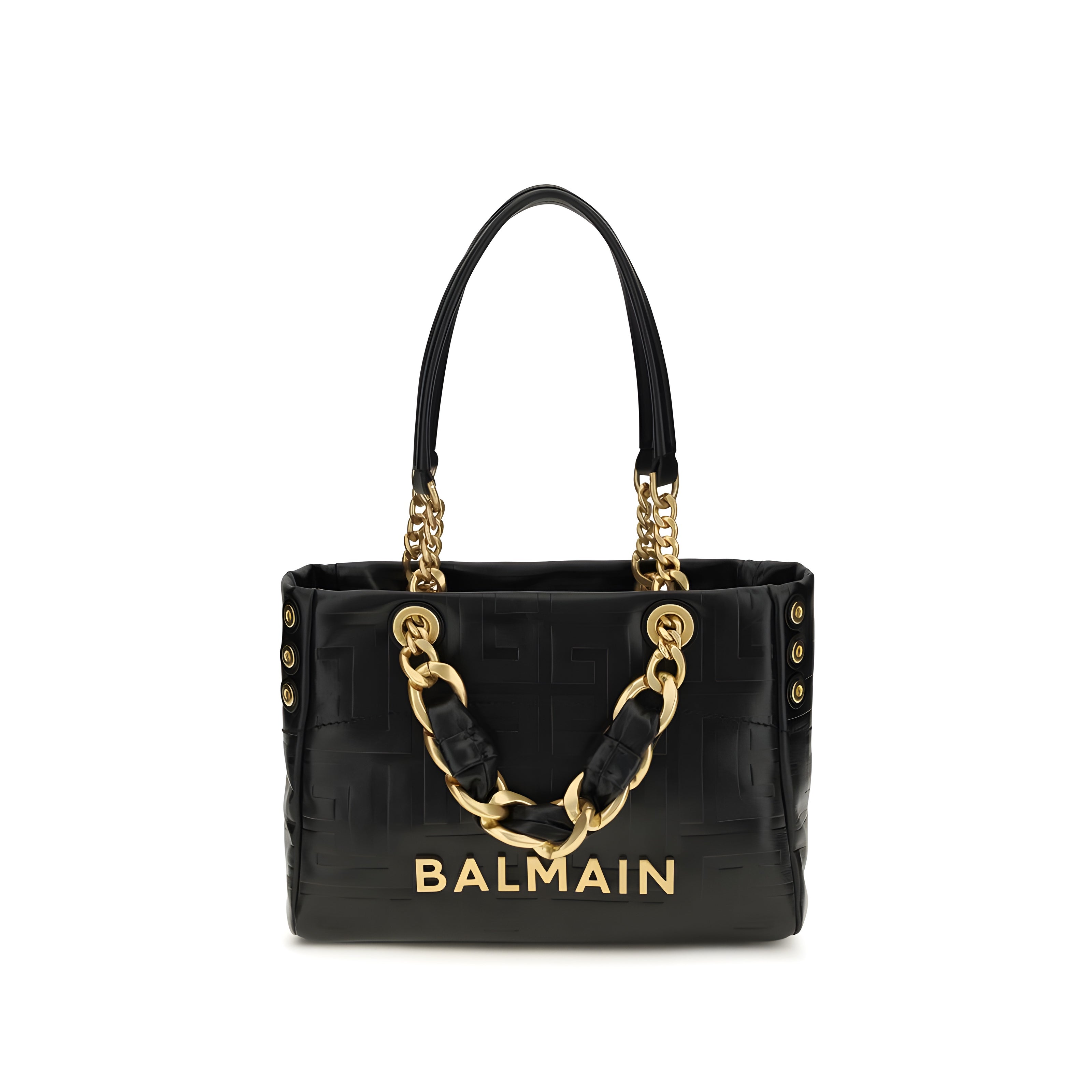 Geantă de umăr Balmain Black Cabas 1945