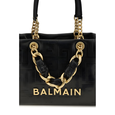 Geantă de umăr Balmain Black Cabas 1945