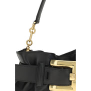 Balmain Black Calf Leather Shoulder Bag - Women