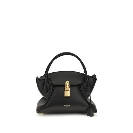 Balmain Black Calf Leather Shoulder Bag