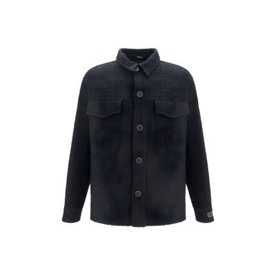 Balmain Black Cotton Full-Length Jacket