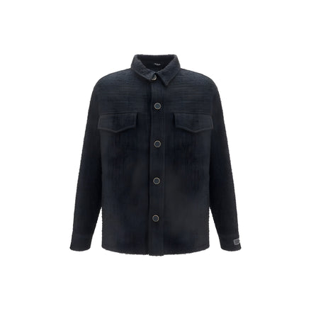 Balmain Black Cotton Full-Length Jacket