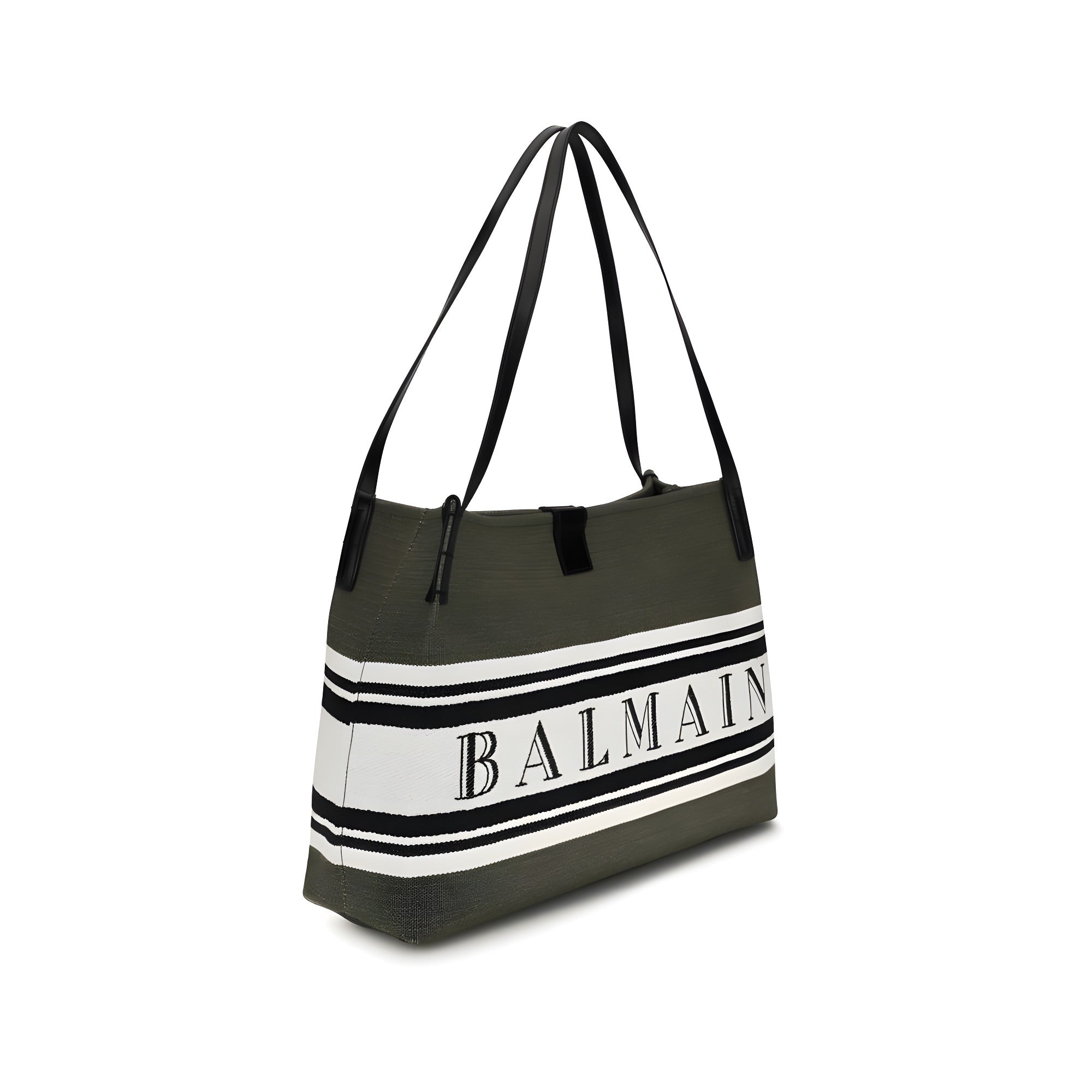 Balmain Black Cotton Shoulder Bag