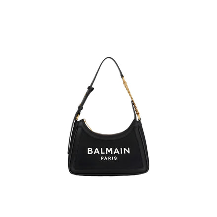Geantă de umăr Balmain neagră din bumbac