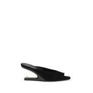 Balmain Black Goatskin Mules