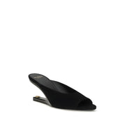 Balmain Black Goatskin Mules