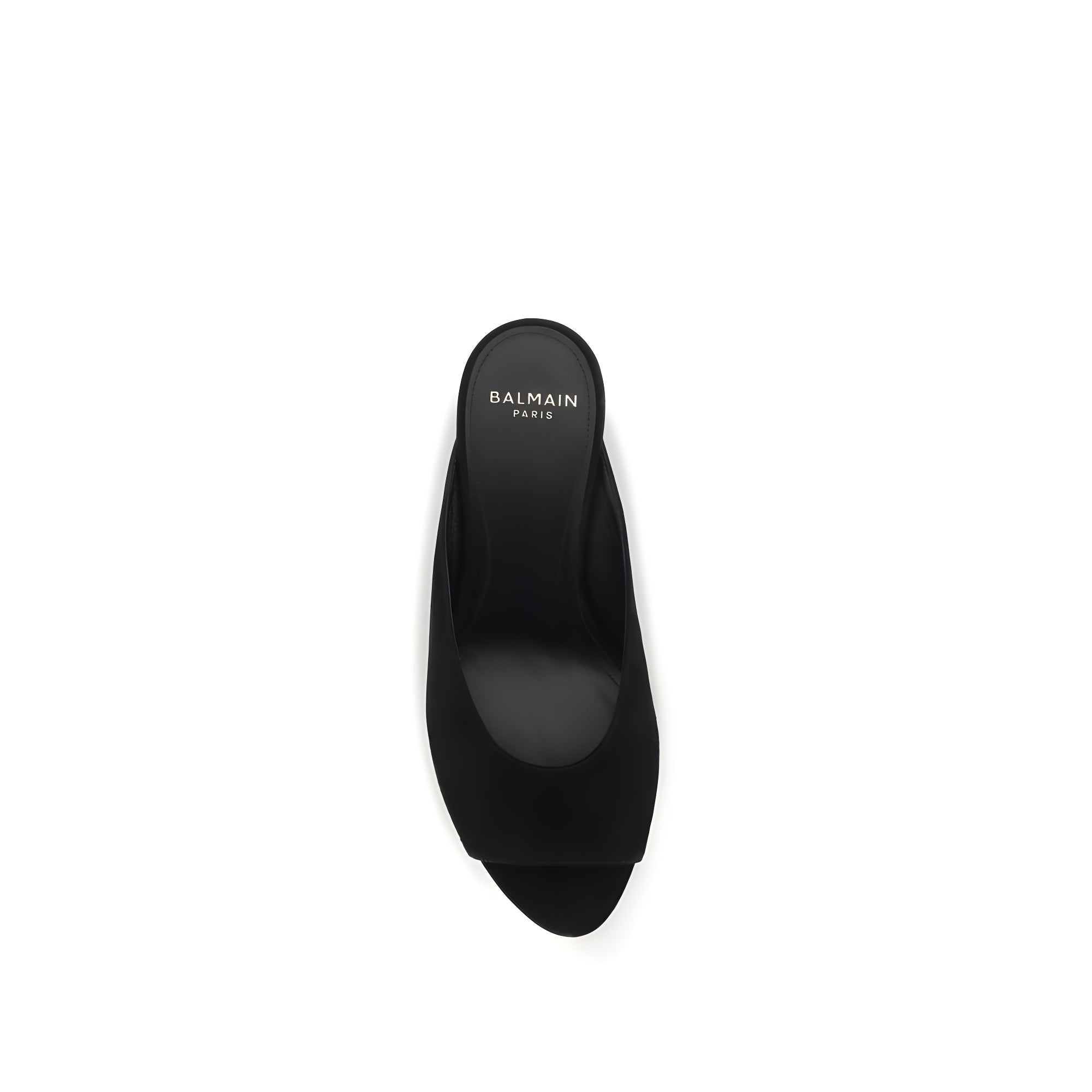 Balmain Black Goatskin Mules