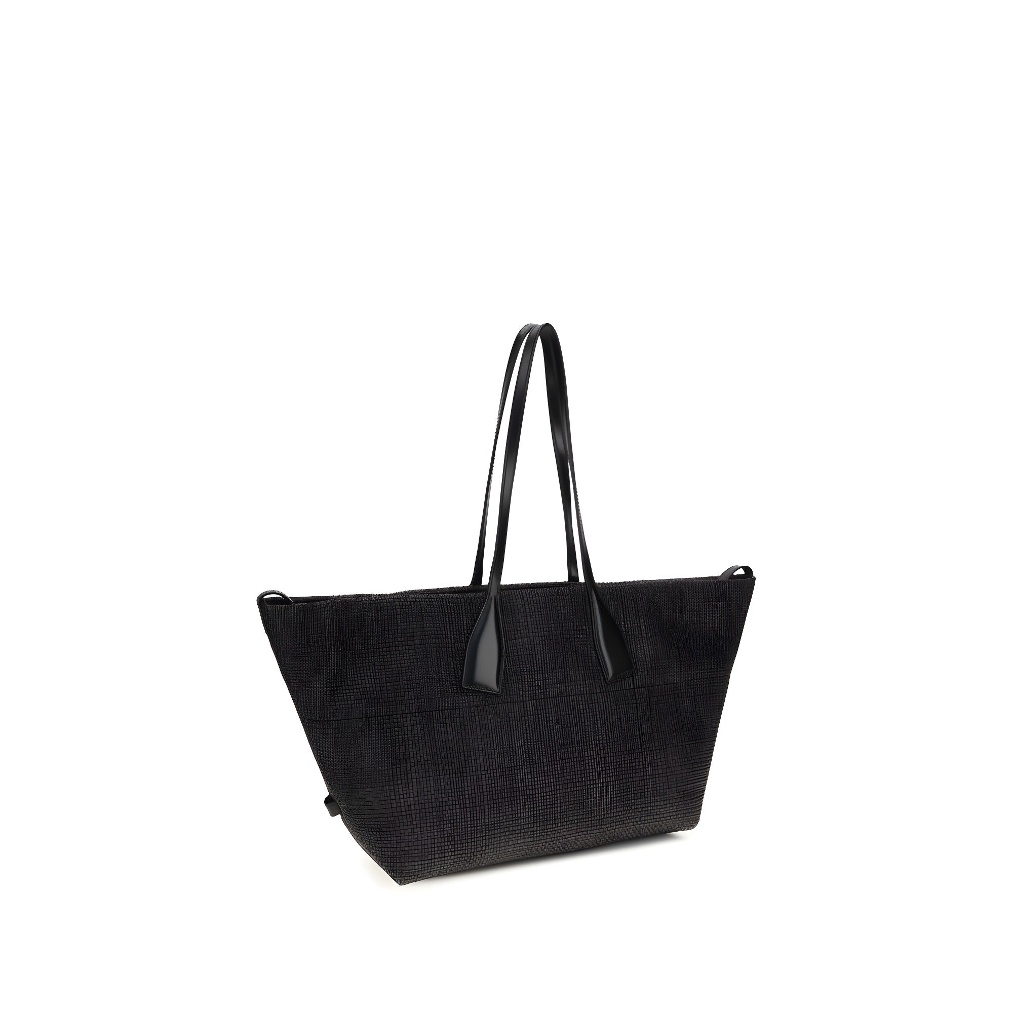 Balmain Black Raffia Shoulder Bag