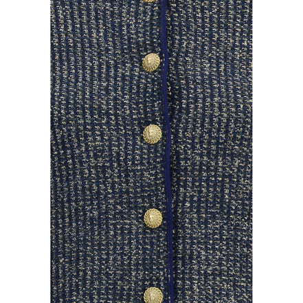 Balmain Blue Polyamide Cardigan