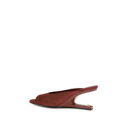 Papuci Balmain Bordeaux din piele de capră