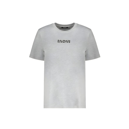 Tricou Balmain gri din bumbac