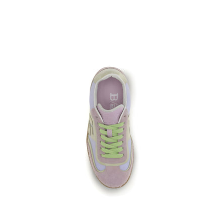 Balmain Multicolor Calf Leather Athletic Sneakers