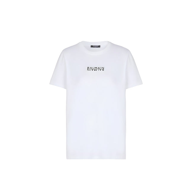 Tricou Balmain alb din bumbac