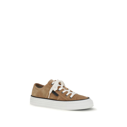 Sneakers joase bej Brunello Cucinelli