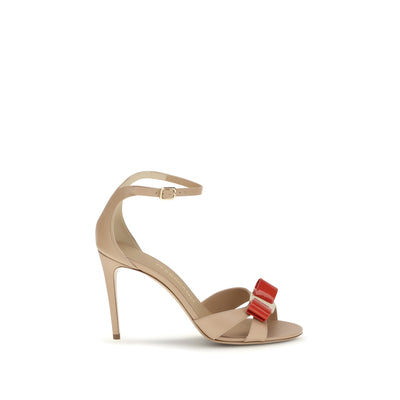 Ferragamo Beige Stiletto Heel Sandals