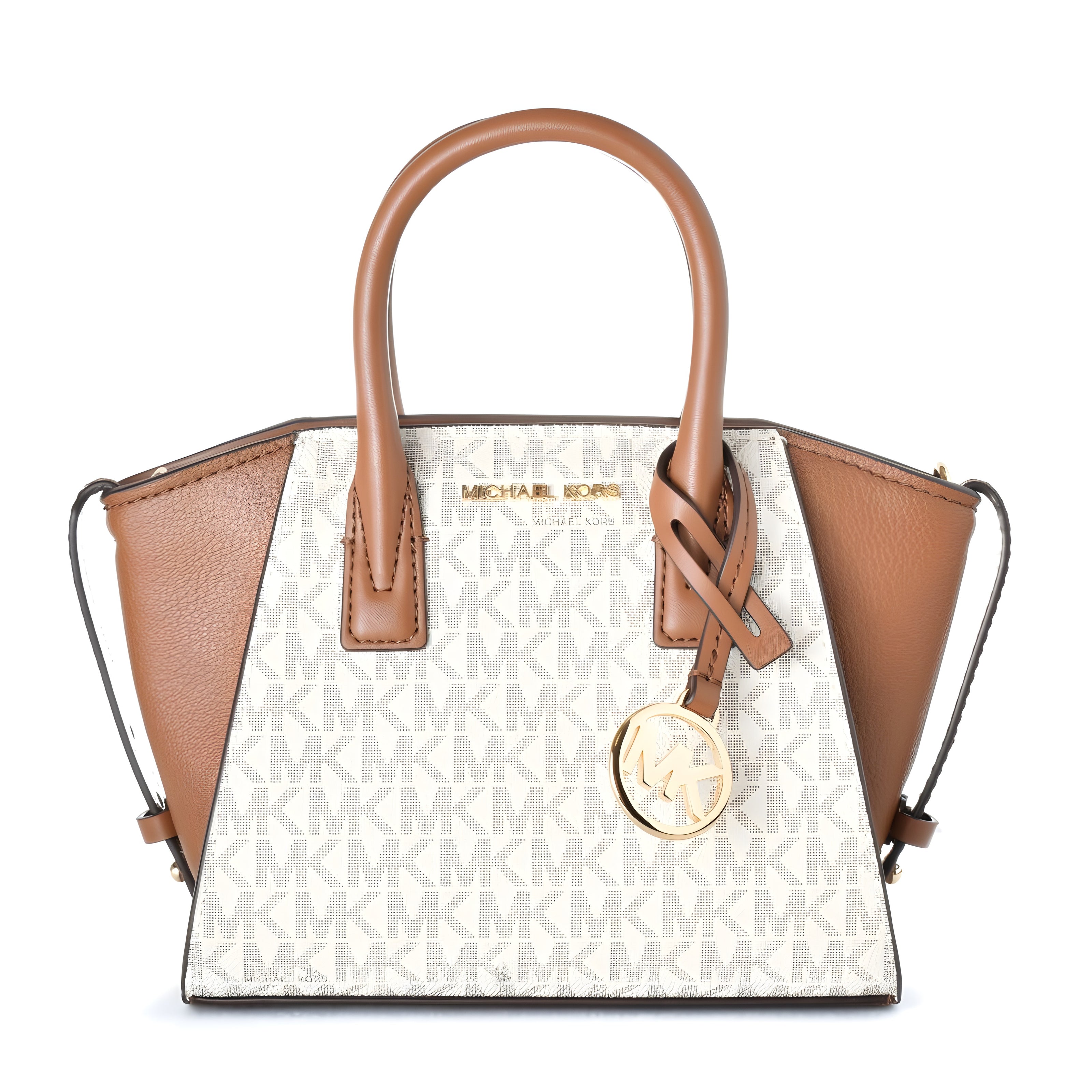 Geantă de mână Michael Kors din pânză bej