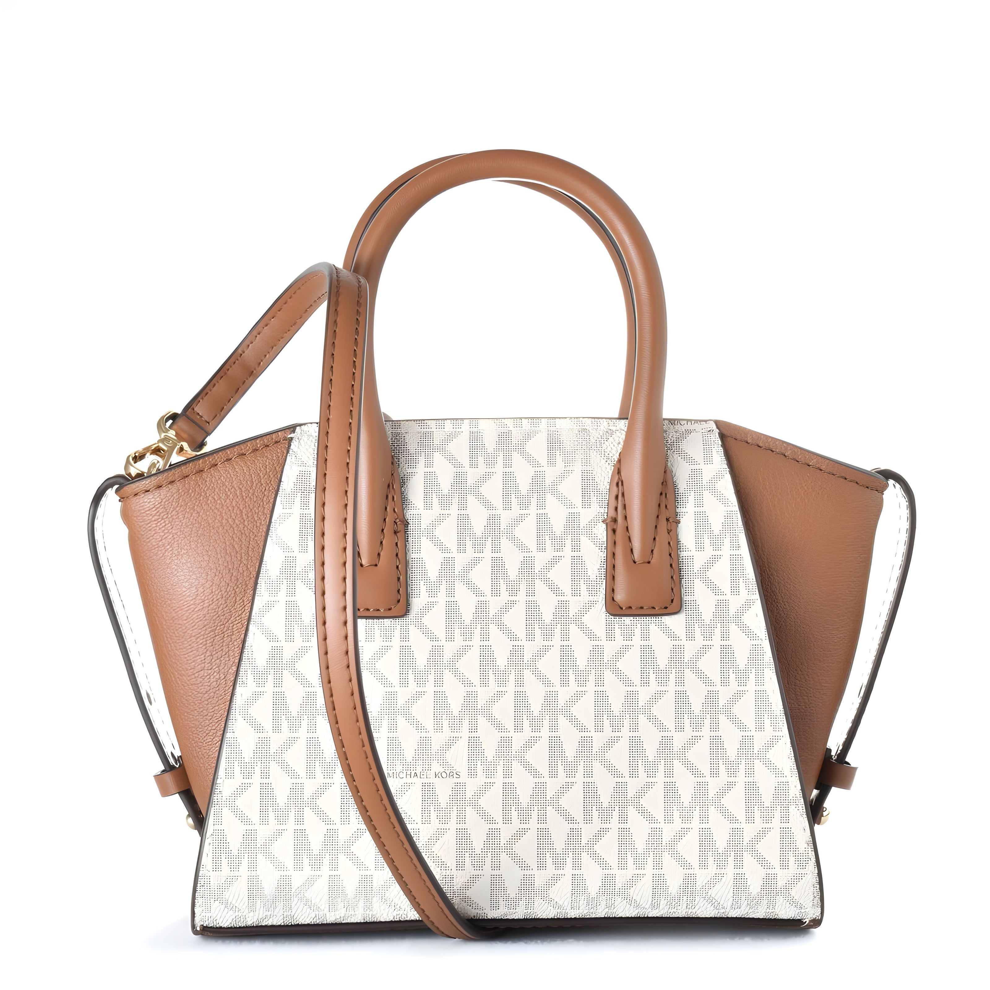 Geantă de mână Michael Kors din pânză bej