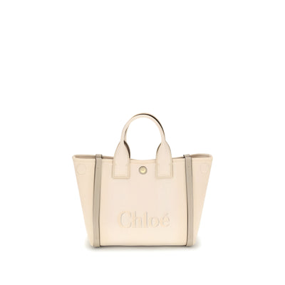 Geantă de mână Chloé bej din bumbac