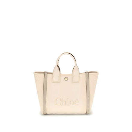 Geantă de mână Chloé bej din bumbac