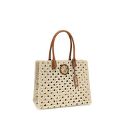 Versace Beige Cotton Shoulder Bag