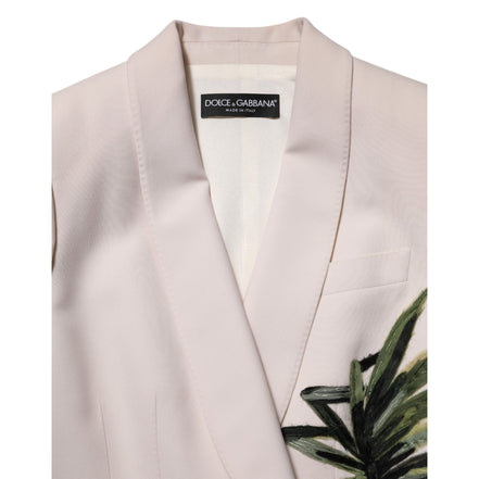 Dolce & Gabbana Jachetă bej brodată, la un rând de nasturi
