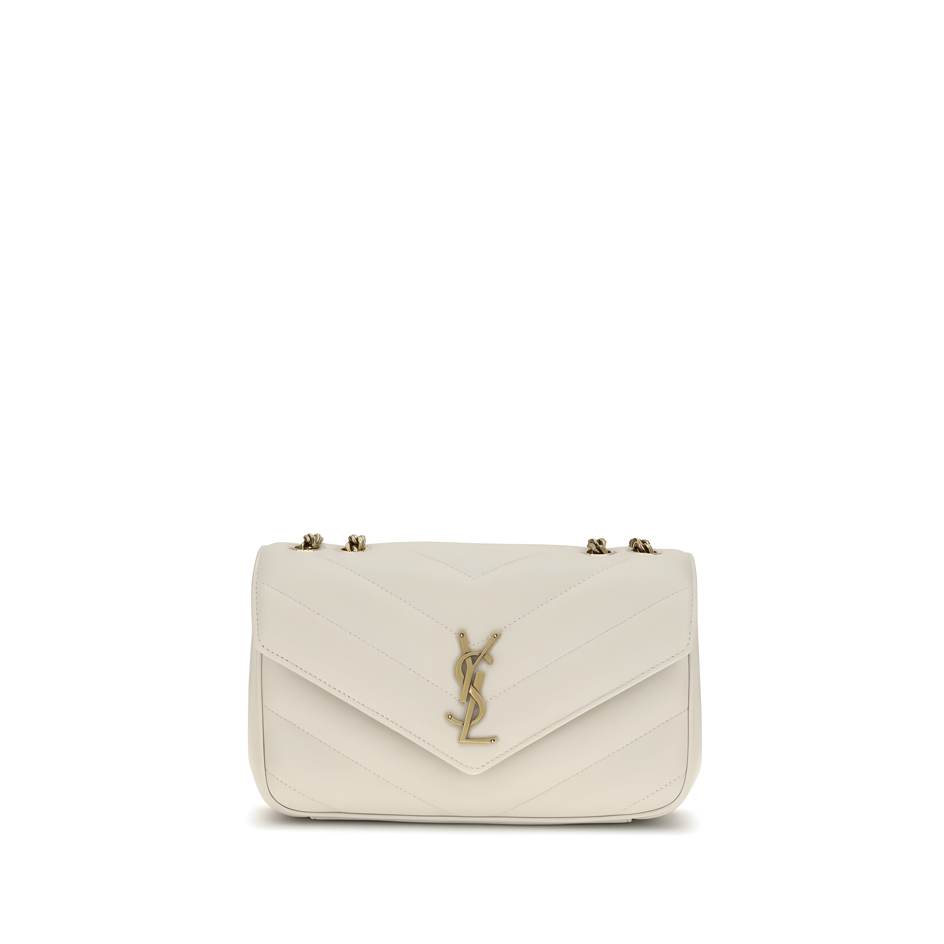 Geantă de umăr Saint Laurent din piele bej