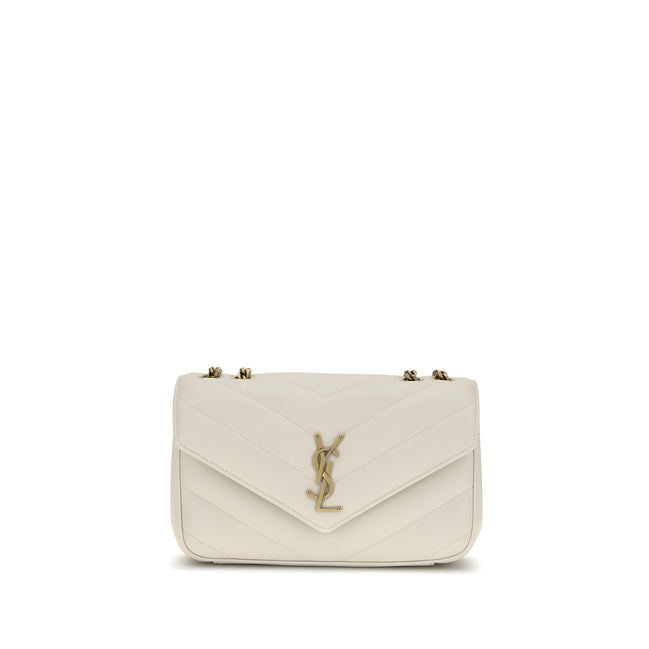 Geantă de umăr Saint Laurent din piele bej