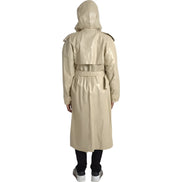 Bottega Veneta Beige Leather Trench Coat
