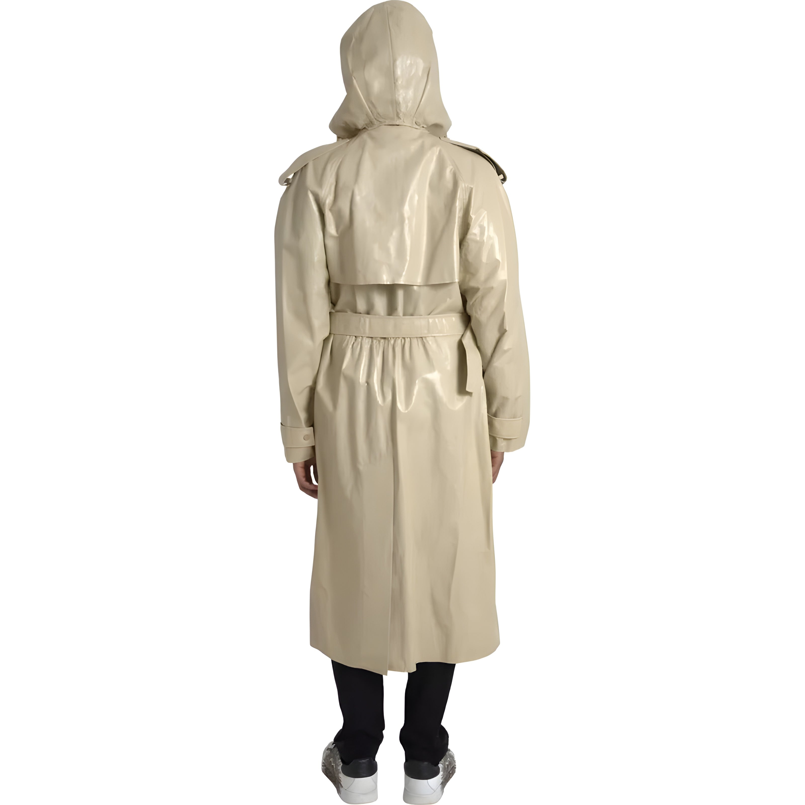 Bottega Veneta Beige Leather Trench Coat