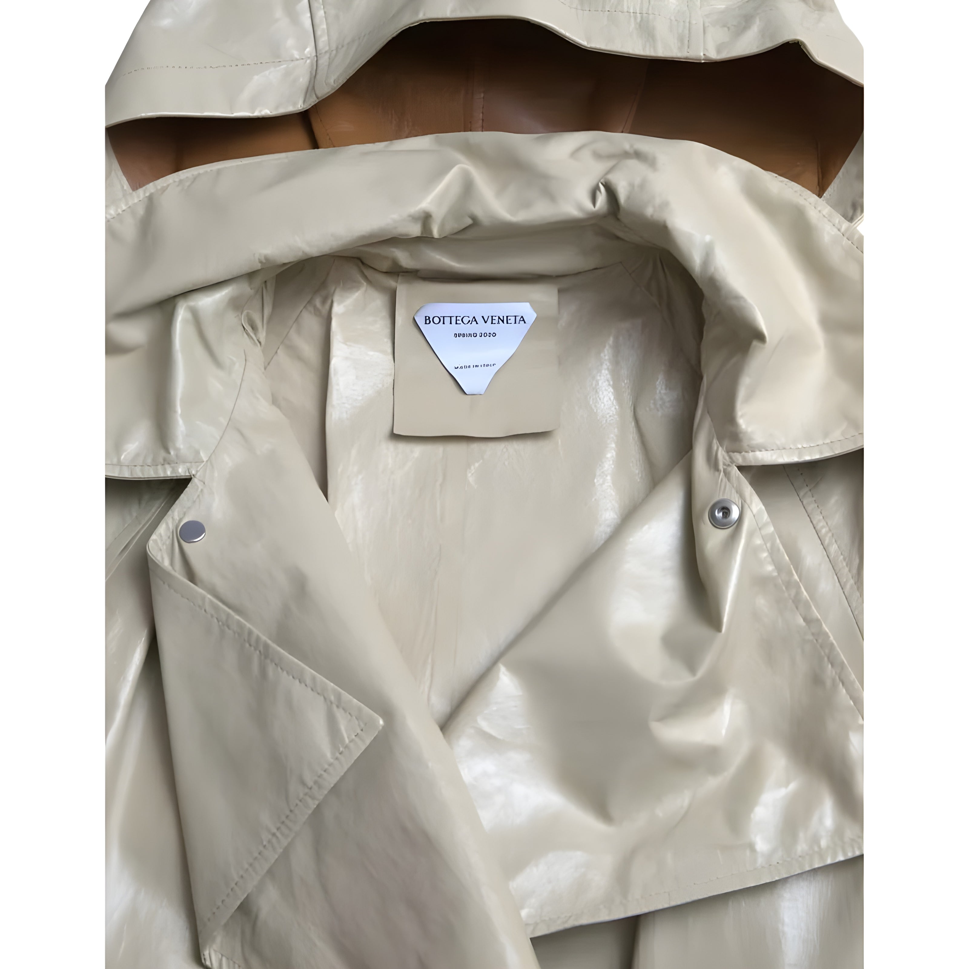 Bottega Veneta Beige Leather Trench Coat