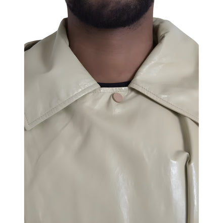 Bottega Veneta Beige Leather Trench Coat
