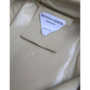 Bottega Veneta Palton tip trench din piele bej