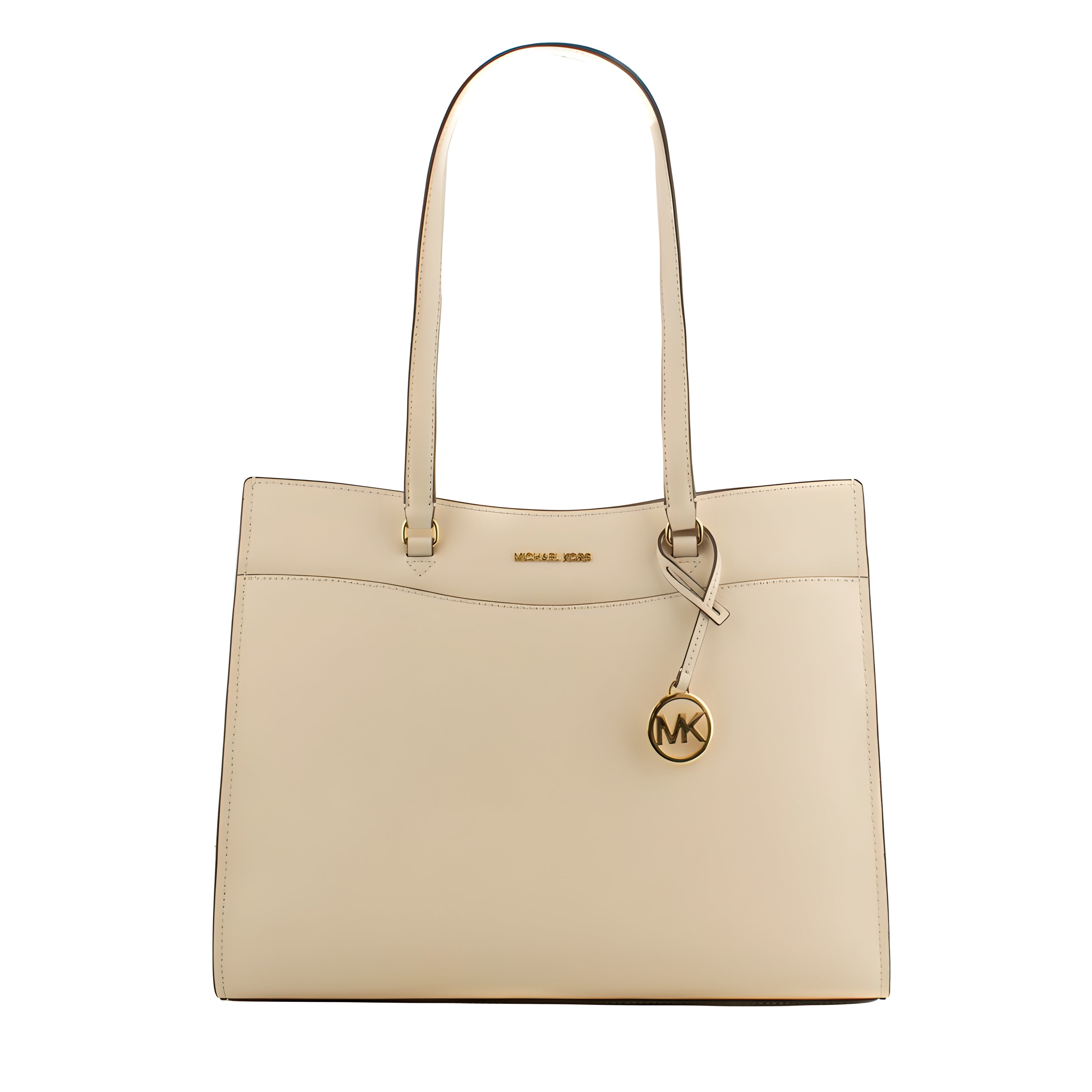 Michael Kors Beige Leather Tote Bag