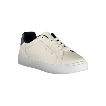 Tommy Hilfiger Beige Leather Sneakers