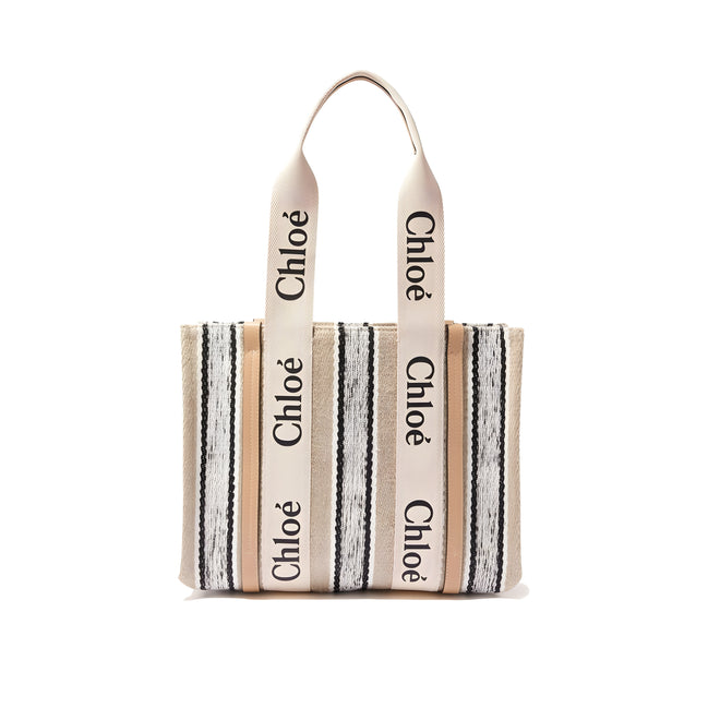 Chloé Beige Linen Tote Bag