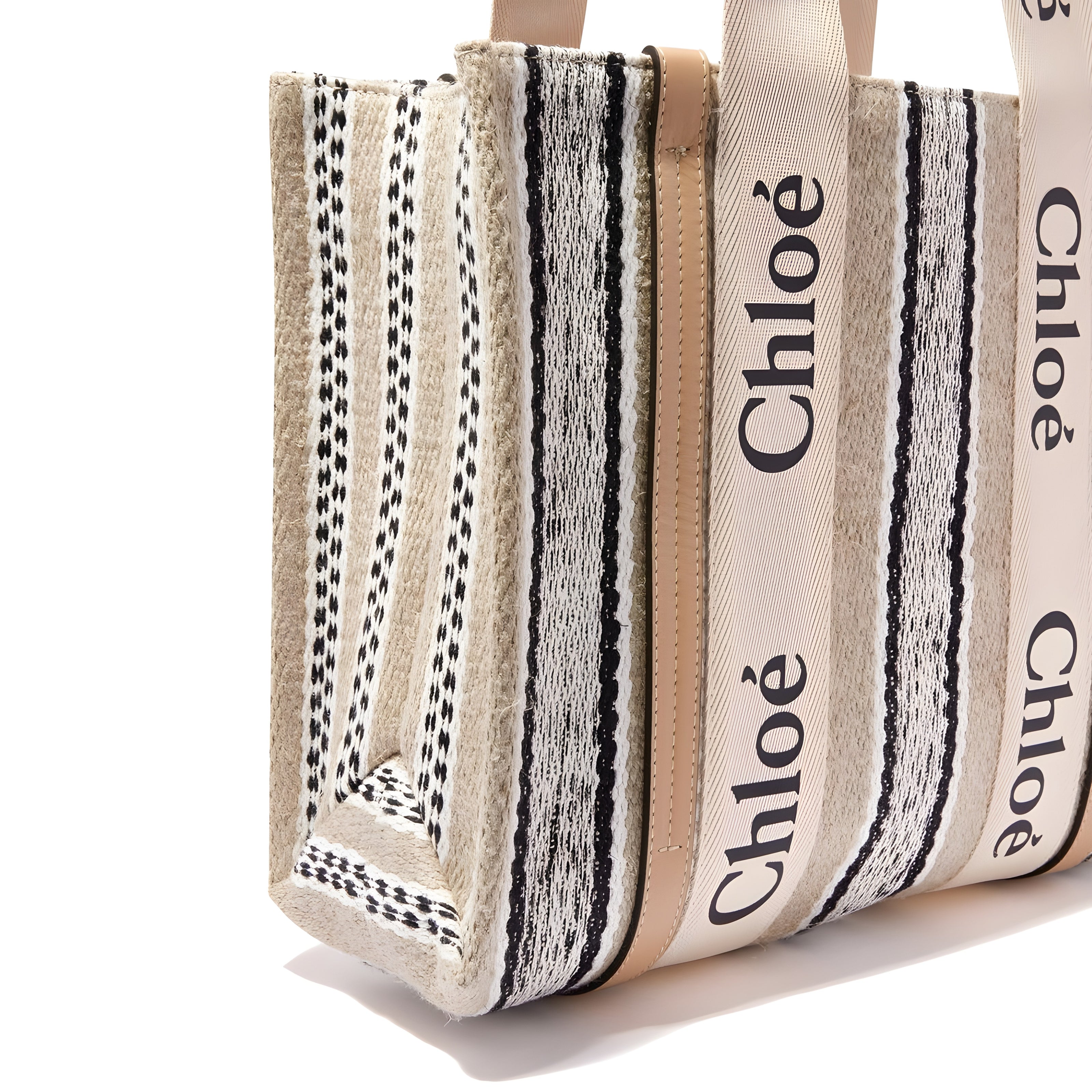 Chloé Beige Linen Tote Bag