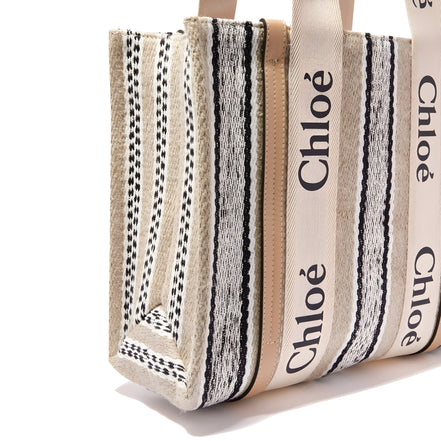 Chloé Beige Linen Tote Bag