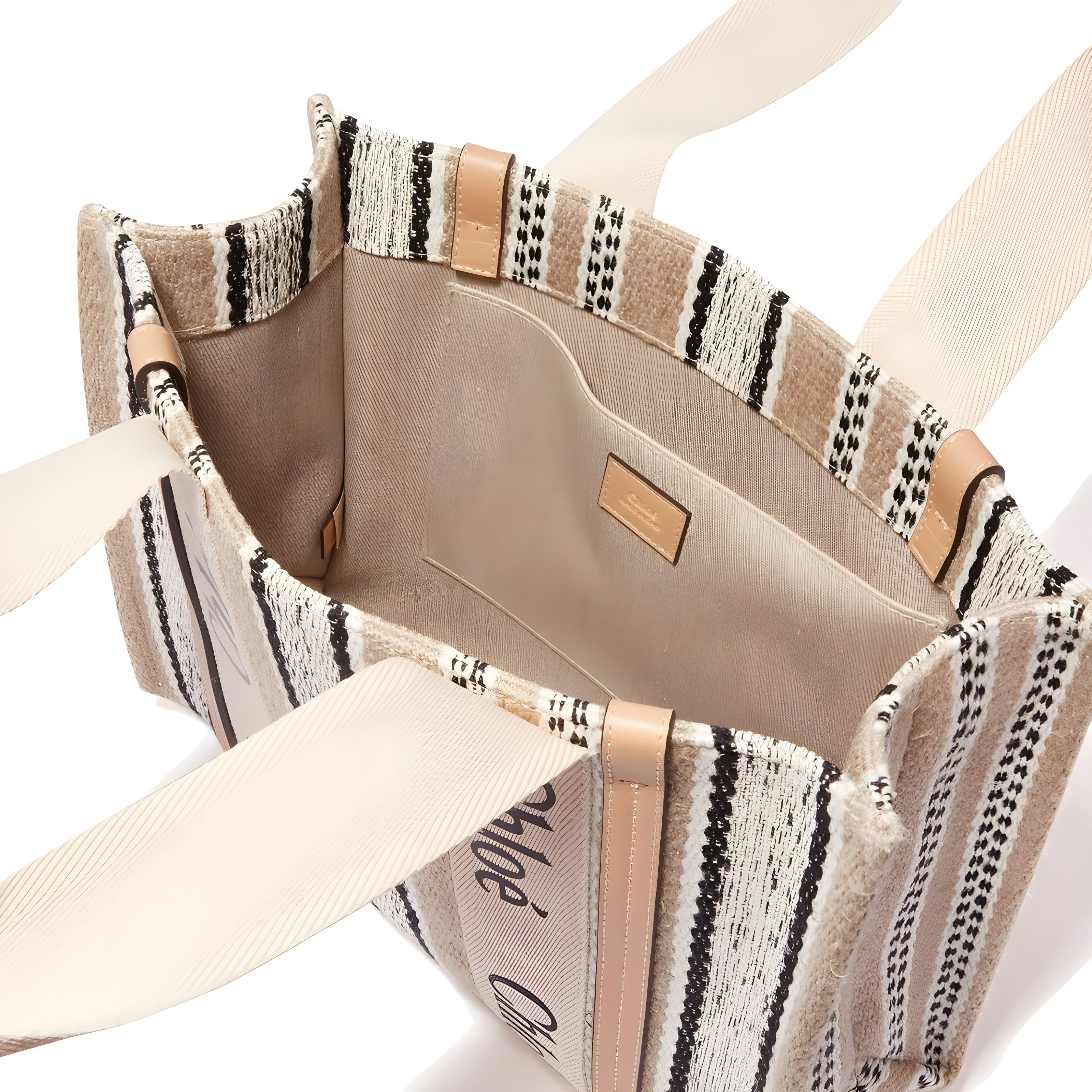 Chloé Beige Linen Tote Bag