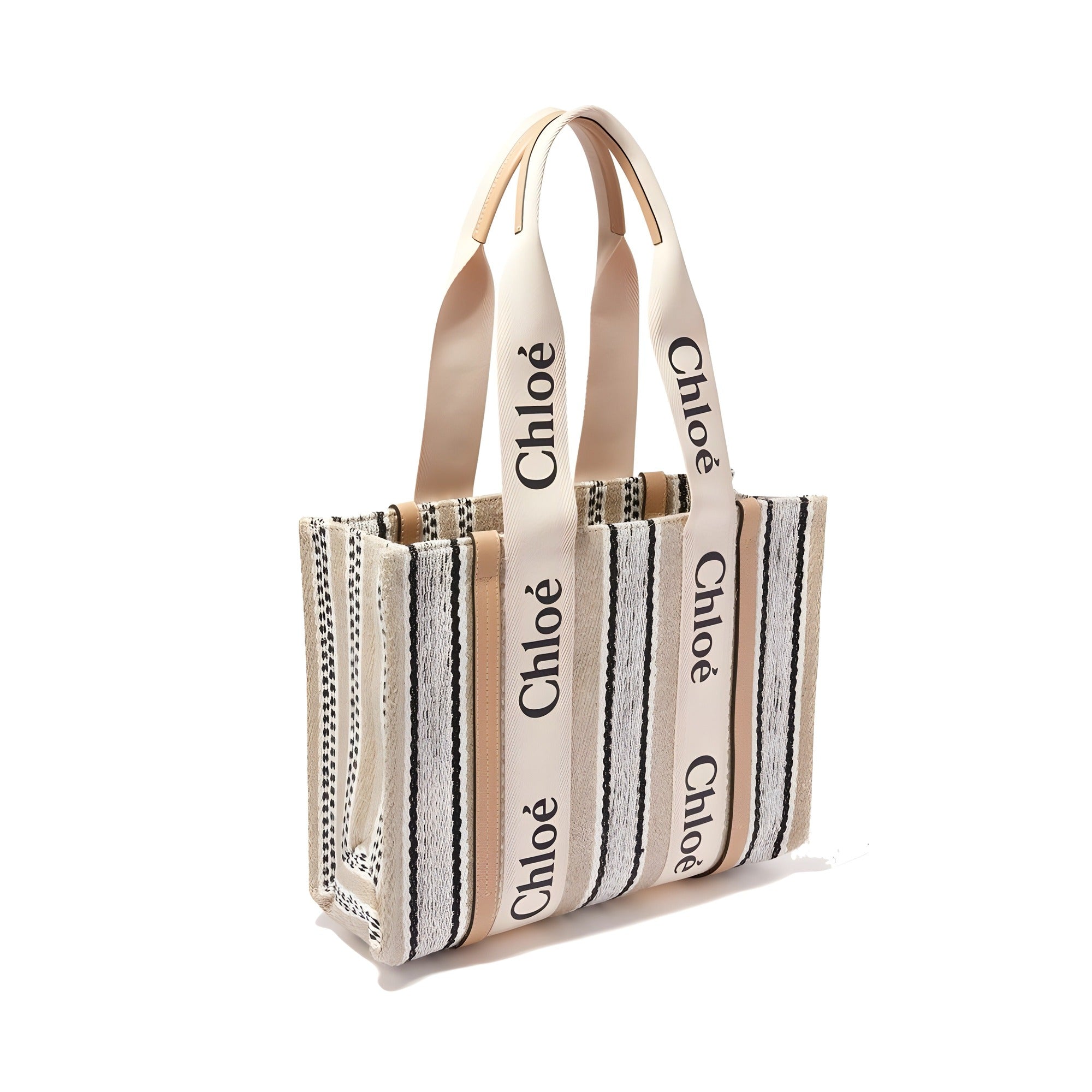Geantă tote Chloé bej din in