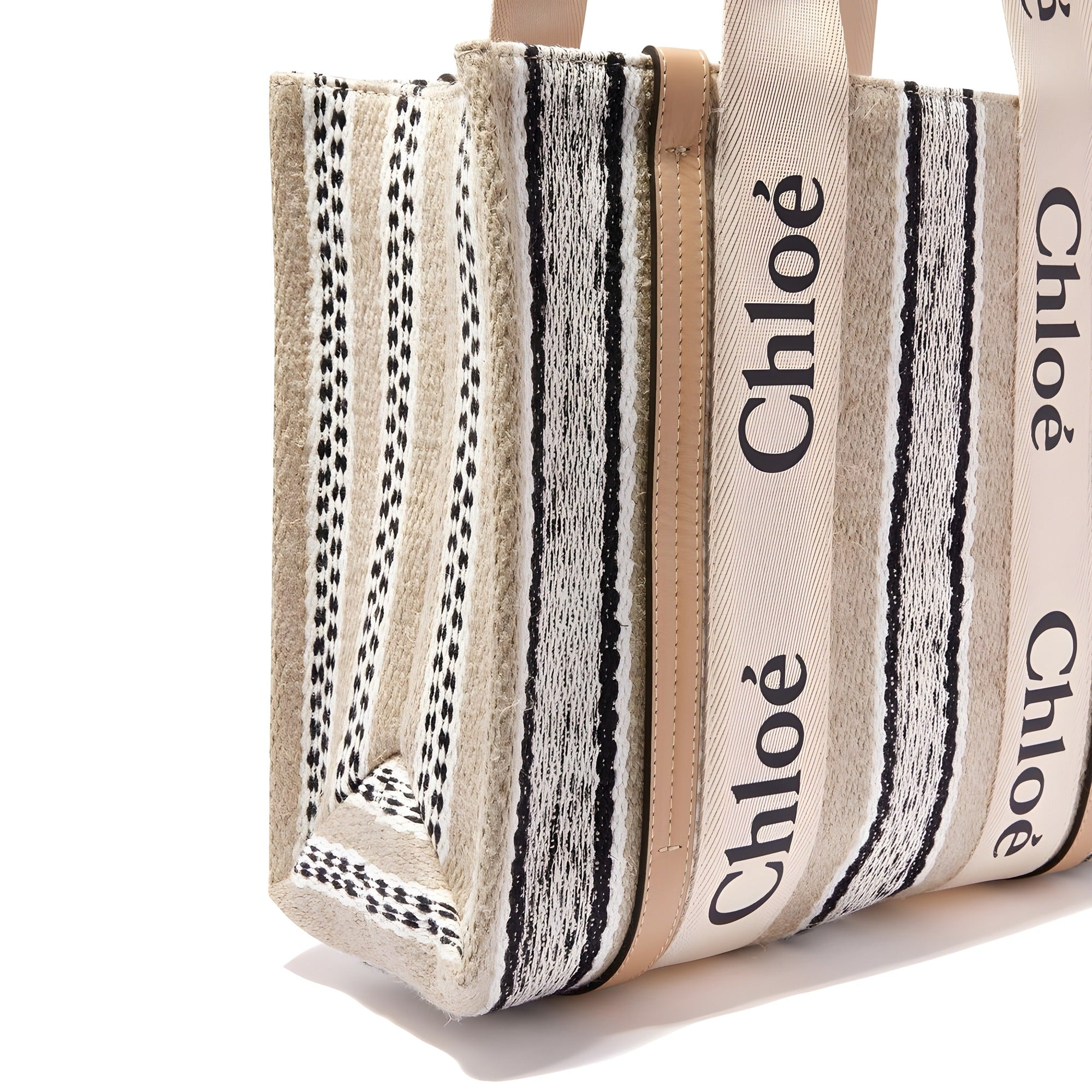 Geantă tote Chloé bej din in