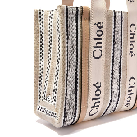 Geantă tote Chloé bej din in