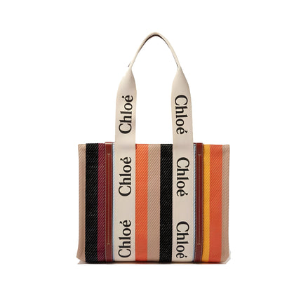 Geantă tote Chloé bej din in