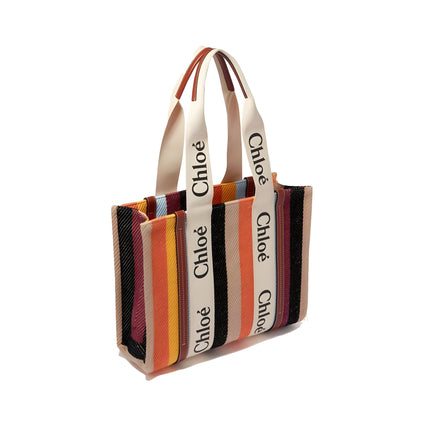 Geantă tote Chloé bej din in