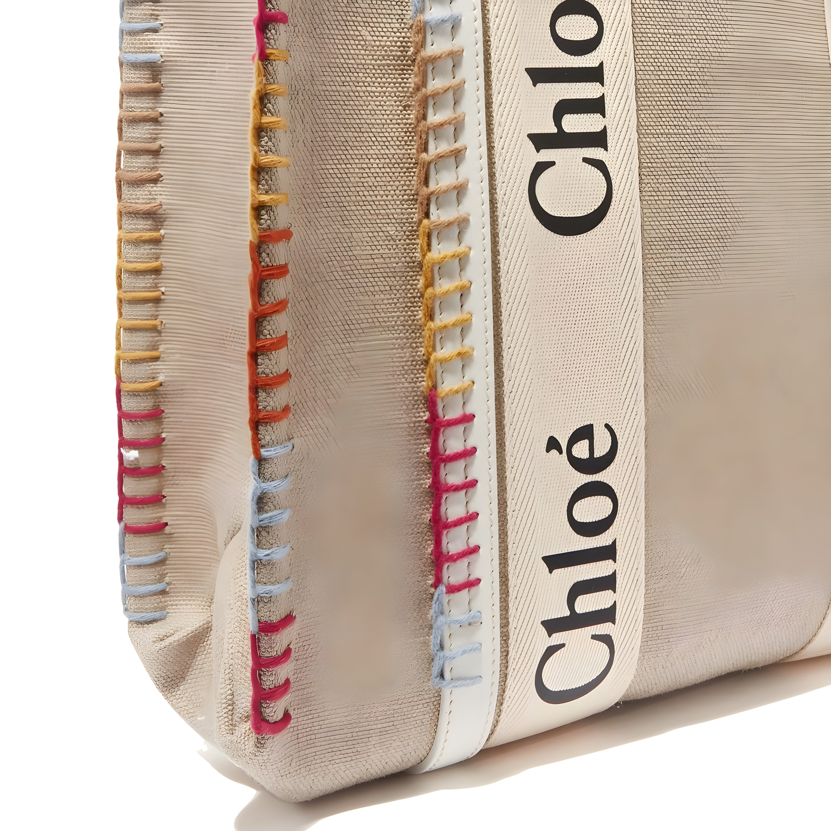 Chloé Beige Linen Tote Bag