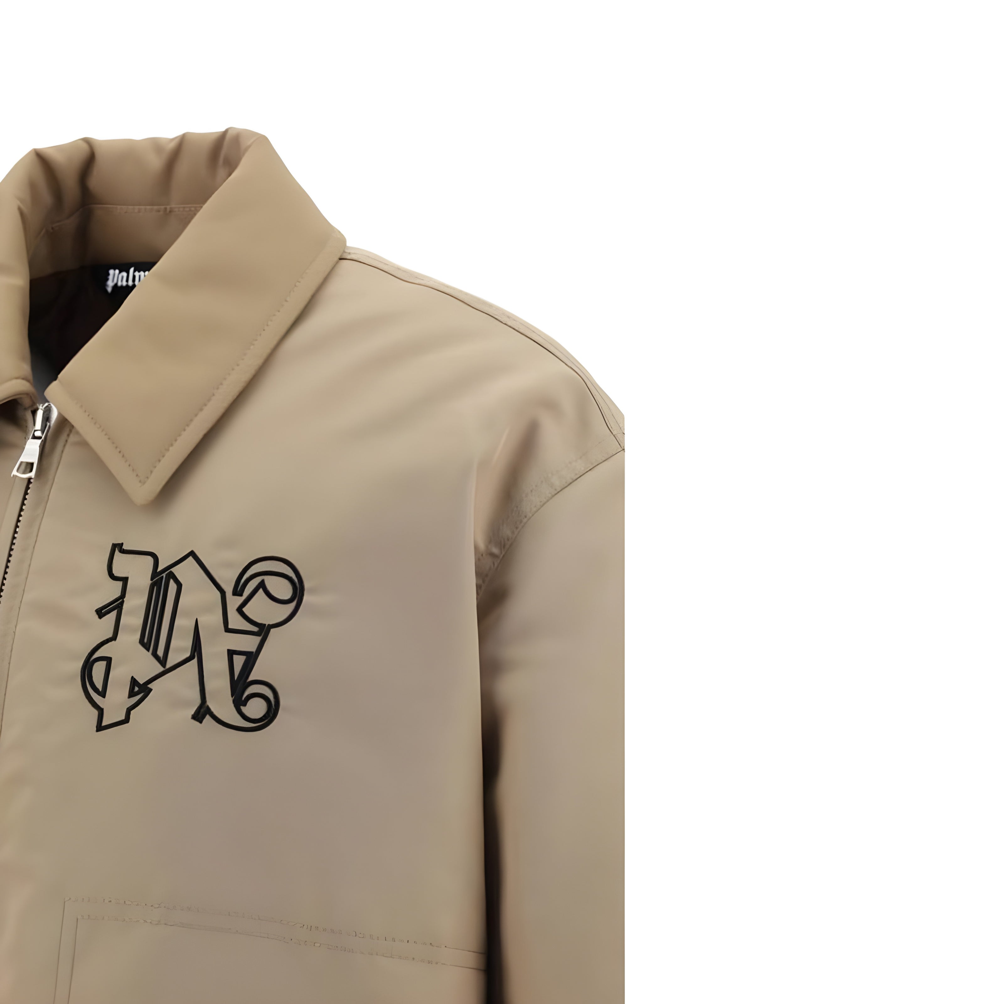 Palm Angels Beige Bomber Jacket