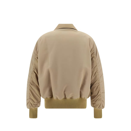 Palm Angels Beige Bomber Jacket