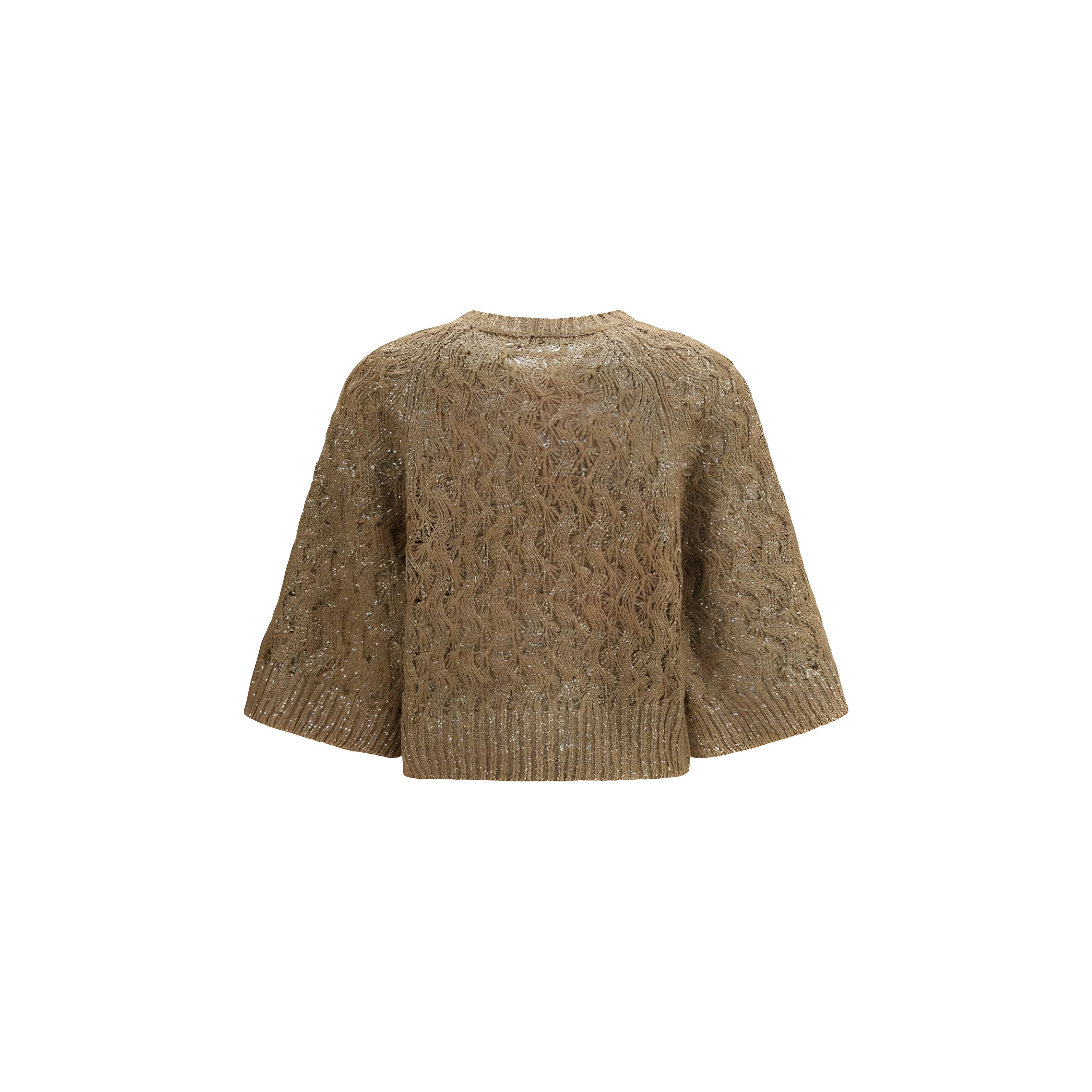 Brunello Cucinelli Beige Silk Sweater