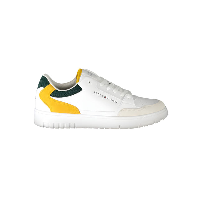 Adidași Tommy Hilfiger albi din piele