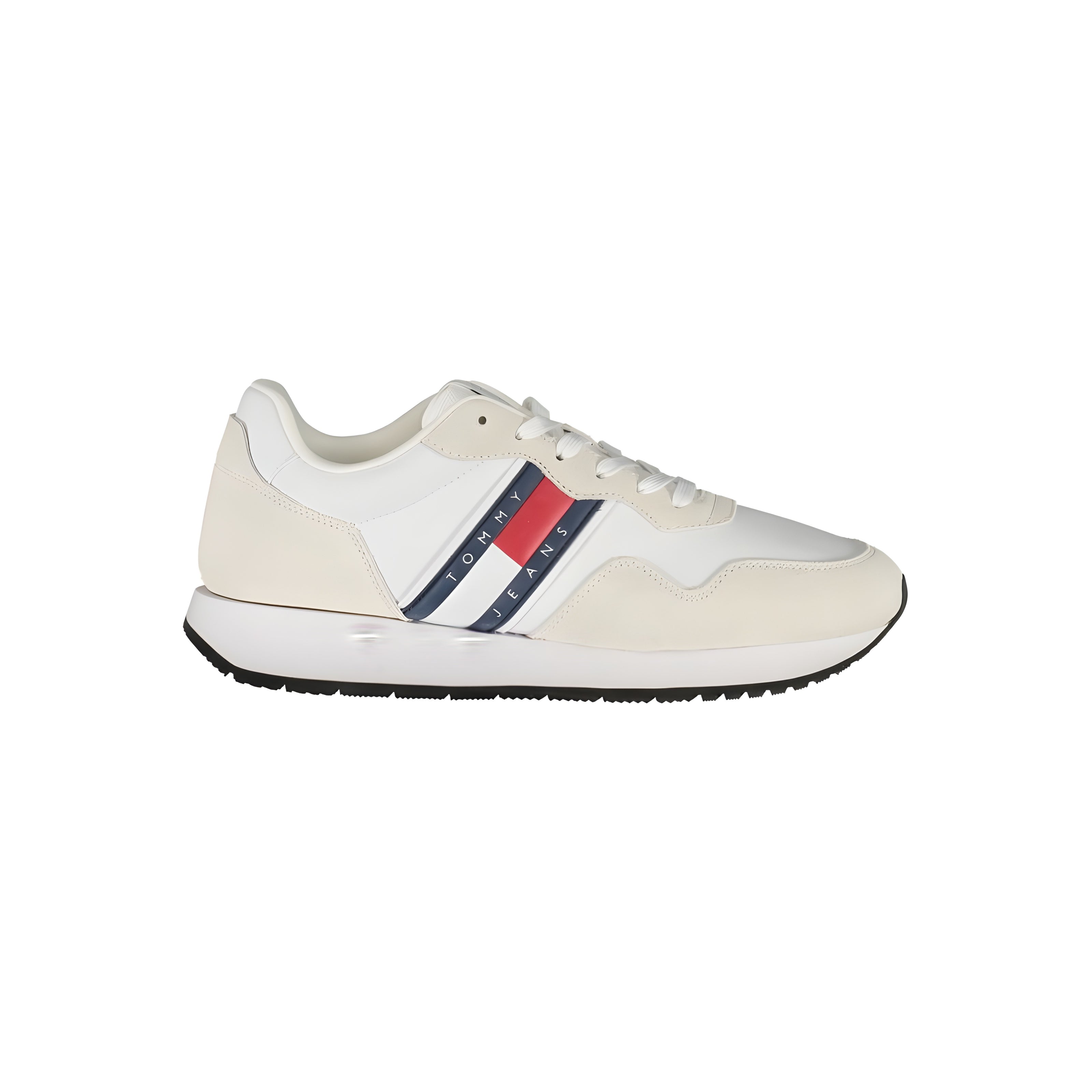 Tenisi Tommy Hilfiger albi din piele