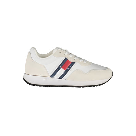 Tenisi Tommy Hilfiger albi din piele